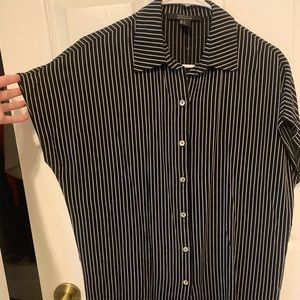 Striped Forever 21 Contemporary Button Up